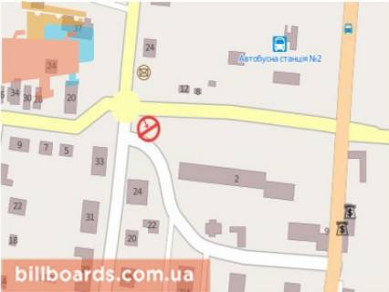 Білборд, Бігборд (Борд)  A у Дрогобичі, 3x6  вул. В.Великого, кільце схема