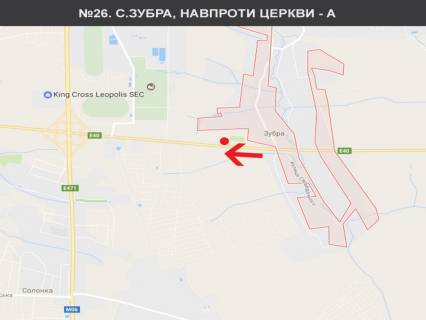 Билборд A в Зубре, 3x6  с.Зубра, навпроти церкви до Ашану схема