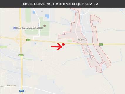 Билборд A в Зубре, 3x6  с.Зубра, навпроти церкви від Ашану схема