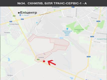 Билборд A в трасах Львова, 3x6  Скнилів від Епіцентру схема