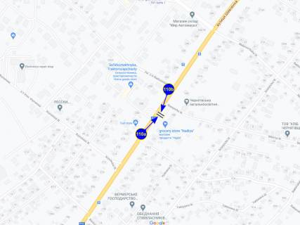 Билборд A в Чернигове ул. Шевченко 187 (сторона А) схема