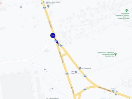 Билборд B в Чернигове, 6х3  проспект Миру 312 х вул. Кільцева (АЗС ОККО, новий чорний АТБ) схема