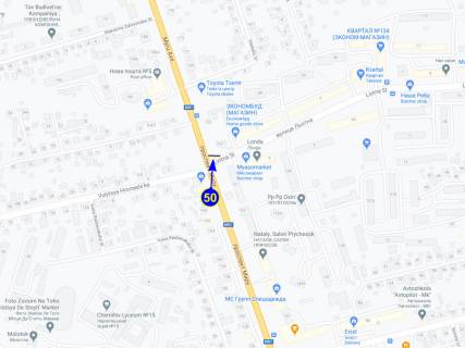 Билборд A в Чернигове просп Мира х ул. Красногвардейская схема