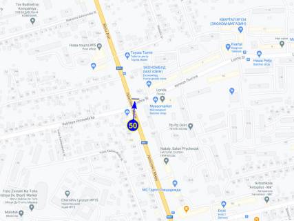 Билборд A в Чернигове, 50a  проспект Миру х вул. Льотна схема