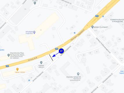 Білборд, Бігборд (Борд)  B у Чернігові, 07_2  просп. Перемоги - вул. Попудренка (правий) схема
