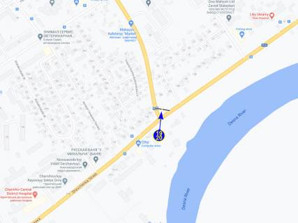 Билборд B в Чернигове, 6х3  вул. Шевченка х вул. Кільцева (до Епіцентру) (права) схема