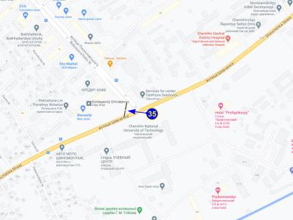 Білборд, Бігборд (Борд)  A у Чернігові, 6х3  вул. Шевченка х проспект Левка Лук'яненка (Технологічний університет) (права) в статичному стані схема