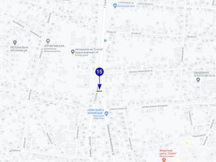 Білборд, Бігборд (Борд)  A у Чернігові, 6х3  проспект Грушевського х вул. Молодшего (ЗОШ 5) схема