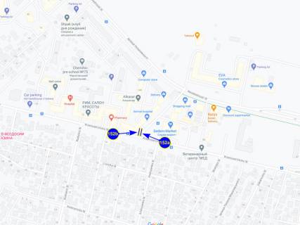 Білборд, Бігборд (Борд)  B у Чернігові ул. Красносельского 25 (сторона Б) схема