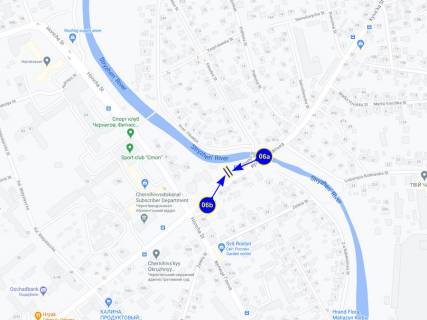 Билборд B в Чернигове ул. Киевская, 34 (сторона B) схема