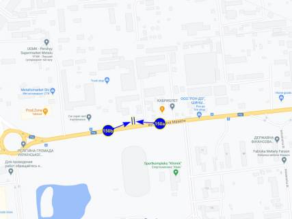 Білборд, Бігборд (Борд)  B у Чернігові ул. Мазепы 80 (сторона Б) схема