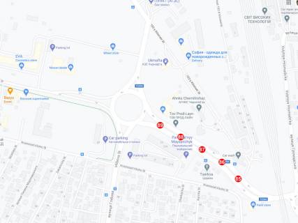 Ситилайт B в Чернигове, 1,2х1,8  вул. Незалежності 3 (до центру) схема