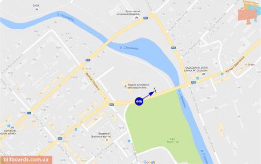 Білборд, Бігборд (Борд)  B у Чернігові Шевченко вул., Загс схема