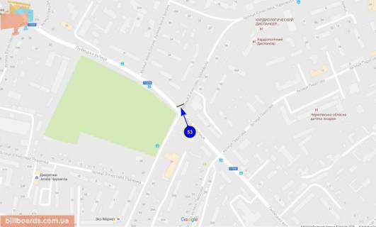 Билборд A в Чернигове Любечская ул. / ул. Войкова схема