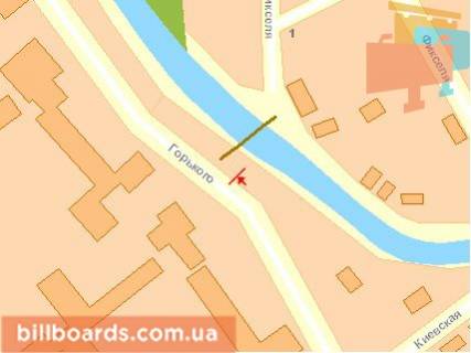 Білборд, Бігборд (Борд)  A у Чернігові Горького вул., 84 схема