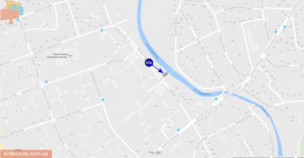 Білборд, Бігборд (Борд)  B у Чернігові Горького вул., 84 схема