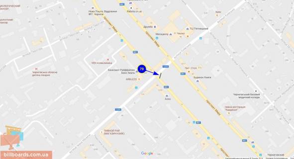 Призма B в Чернигове Мира пр-т / ул. Івана Мазепи (Щорса) - 138385 схема