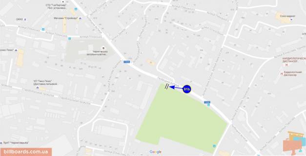 Билборд B в Чернигове Любечская ул., 34 схема