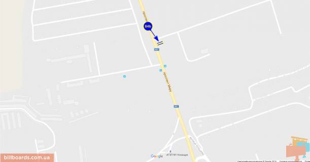 Білборд, Бігборд (Борд)  B у Чернігові Миру пр-т, в'їзд з боку Гомеля схема