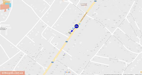 Білборд, Бігборд (Борд)  A у Чернігові Шевченко вул., 236 схема