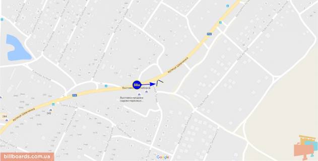 Билборд A в Чернигове Выезд со стороны Новгород - Северского схема