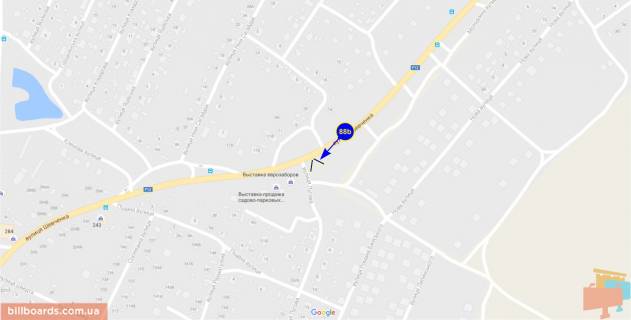 Билборд B в Чернигове Въезд со стороны Новгород - Северского схема