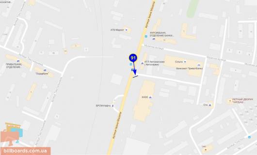 Билборд A в Чернигове Щорса ул., 60, нижний схема