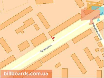 Билборд A в Чернигове Одинцова ул., 9 схема