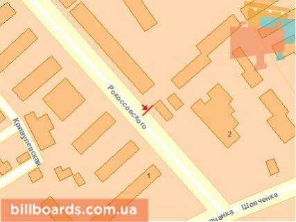 Билборд B в Чернигове Рокоссовского ул., 6 схема