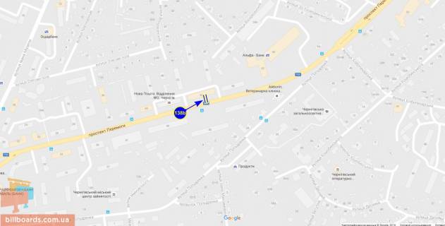 Билборд B в Чернигове Победы пр-т, 54 схема