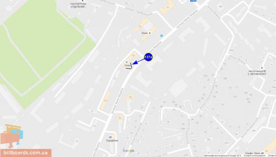 Билборд A в Чернигове Щорса ул., 25 схема