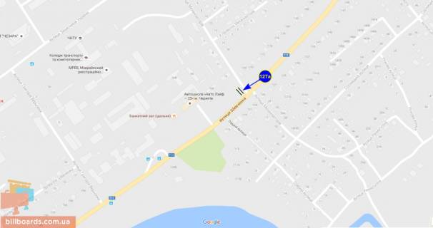 Билборд A в Чернигове Шевченко ул., 162 схема