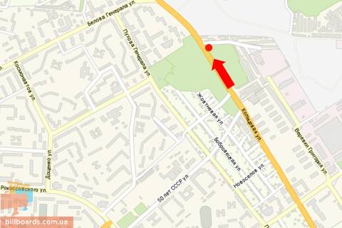 Билборд A в Чернигове Кольцева ул., 16-А схема