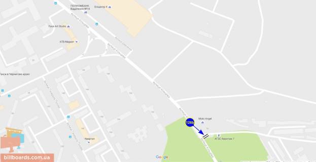 Білборд, Бігборд (Борд)  B у Чернігові Кольцева вул., 16а схема