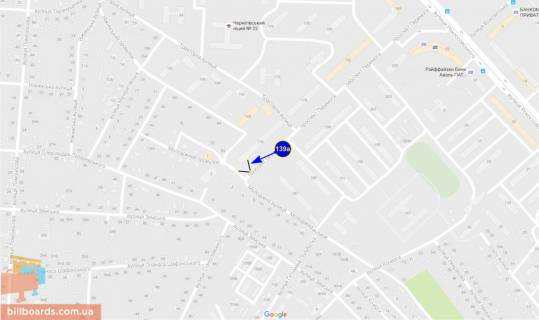 Білборд, Бігборд (Борд)  A у Чернігові Перемоги пр-т, 170 схема