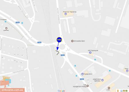 Билборд A в Чернигове Козацька ул. - ул. Любечская схема