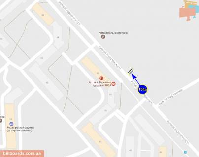 Билборд A в Чернигове Незалежности ул., 56 схема