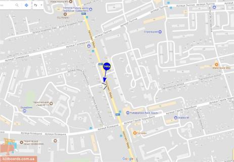 Билборд A в Чернигове Мира пр. 138 схема