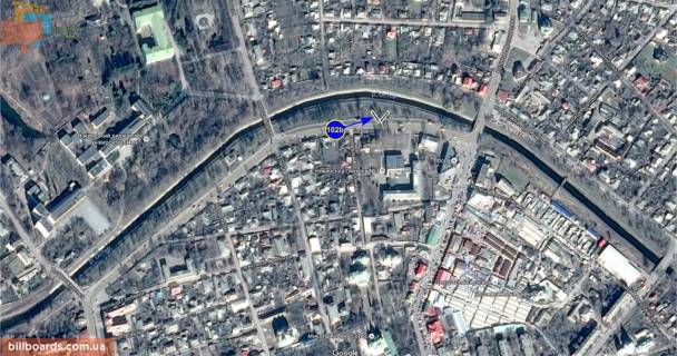 Билборд B в Нежине Набережная, 11б схема