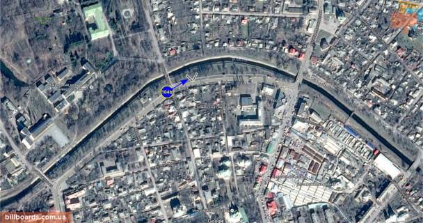 Билборд B в Нежине Набережная, 11г схема