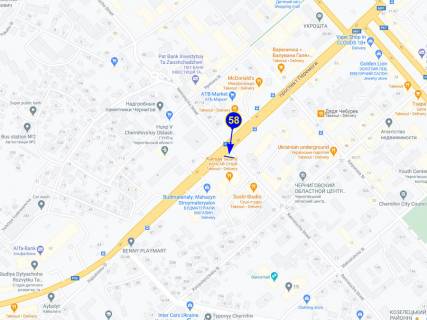 Билборд B в Чернигове, 6х3  проспект Перемоги х вул. Реміснича (центр ринок, МакДональдс, ГУНП Області) схема