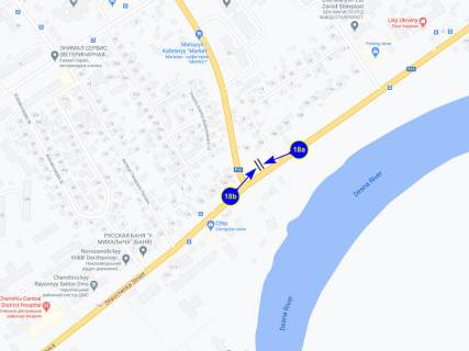 Билборд A в Чернигове, 6х3  вул. Кільцева х вул. Шевченка (сторона А) схема