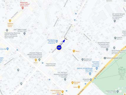 Билборд A в Чернигове ул. Гетьмана Полуботка 59 схема