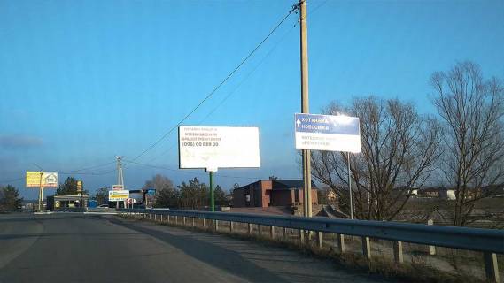 Билборд A в Осещине, 6x3  автомобільна дорога Р-69 “Київ-Вишгород-Десна-Чернігів”,150 м. після повороту на с. Осещина за автобусною зупинкою у напрямку м.Вишгород в с. Хотянівка, праворуч фото 1