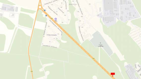 Билборд A в Вышгороде, 6x3  1800 м. после поворота с трассы Р-02 на трассу Р-69, в направлении ул. Богатырской, г. Киев, справа схема