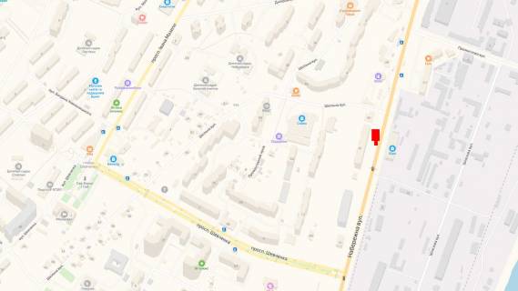 Сiтiлайт A у Вишгороді Вул. Набережна, 73 метри після повороту з вул. Шкільні на вул. Набережна у бік м. Києва, праворуч (напроти будинку ЖК «Берегиня», вул. Набережна, 6-Г) схема