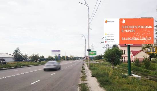Билборд A в Вышгороде, 6x3  вул. Набережна, напрямок місто Київ із центру Вишгорода, вздовж дороги наприкінці озера, праворуч фото 1