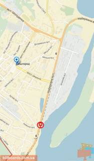 Билборд A в Вышгороде, 6x3  вул. Набережна, праворуч, напрямок у м. Вишгород, перед зупинкою, перед початком території яхт-клубу “Оріанна” схема