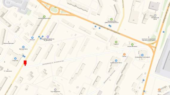 Ситилайт B в Вышгороде Вул. Дніпровська після повороту з пр-ту Мазепи на вул. Дніпровську ліворуч схема