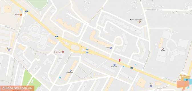 Ситилайт A в Вышгороде Возле библиотеки (ул. Шолуденко, 8) схема